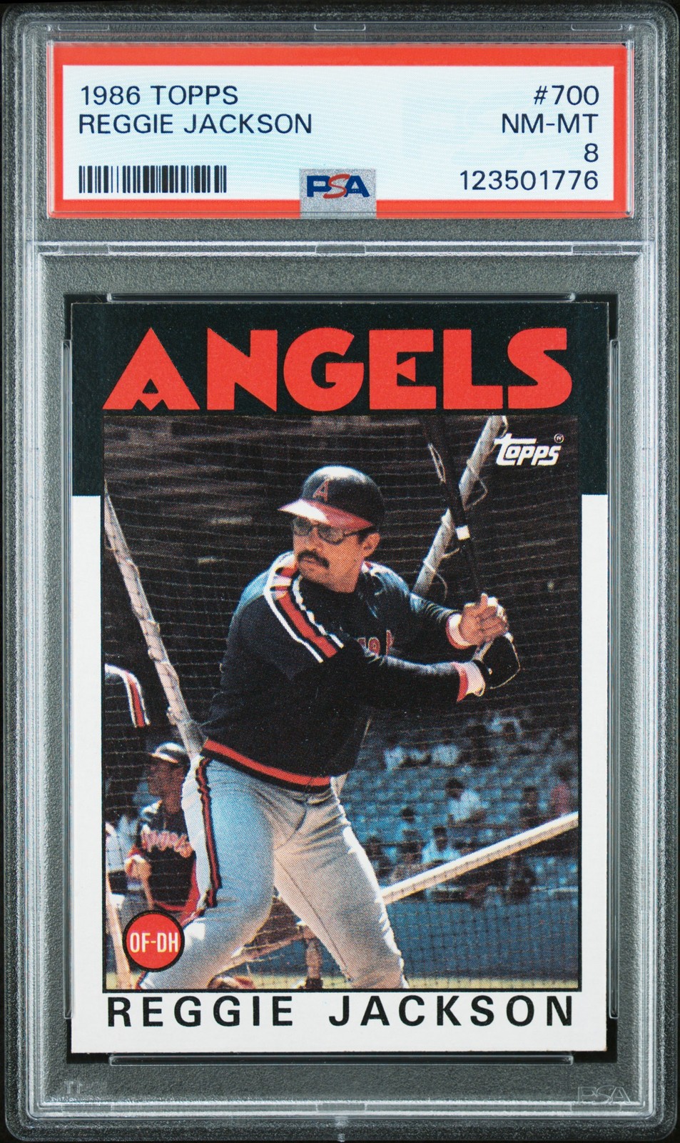 1986 TOPPS #700 REGGIE JACKSON PSA 8