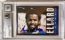 1985 Topps Henry Ellard #80 Signed Auto BAS Beckett Gem 10 Future Hall Of Fame C