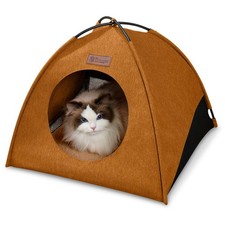 Cat Tent, Waterproof Indoor Outdoor Cat House Bed with Removable Cushion - Al...