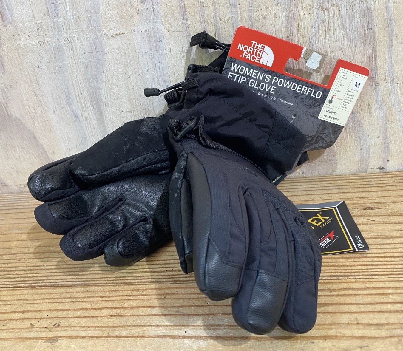 The North Face Gore-Tex Women's Powderflo ETIP Gloves Size M Black