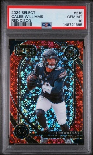 2024 PANINI SELECT RED DISCO #216 CALEB WILLIAMS ROOKIE RC /49 PSA 10
