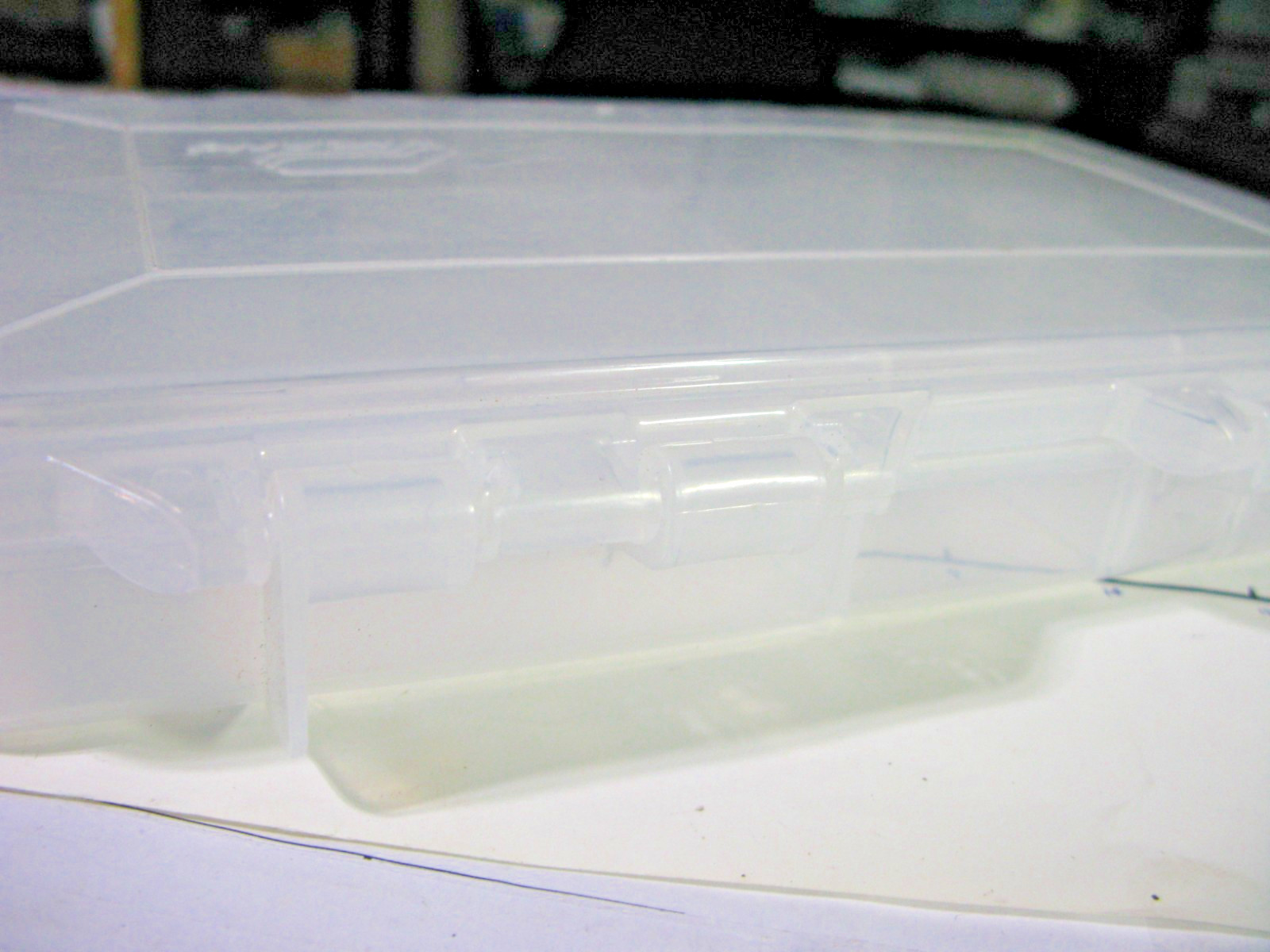 Plano Clear Plastic Tackle Box 3650N, 12 Cmptmts, 11"x7 1/4"x1 1/2"-New(unused?)