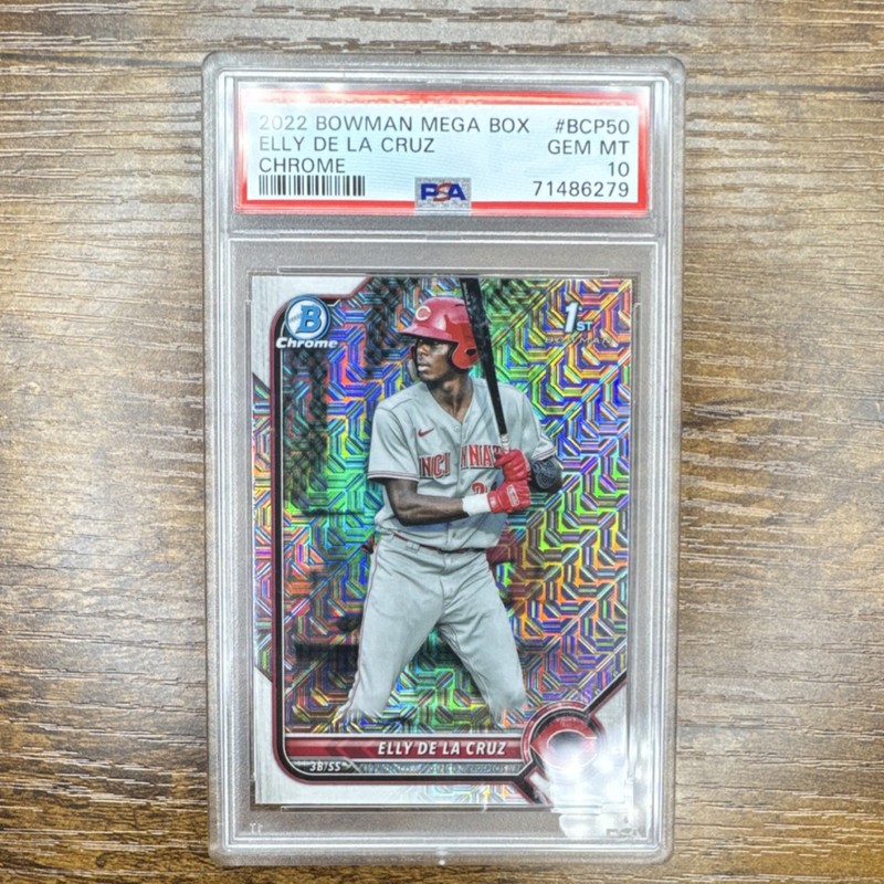 Topps 2022 Bowman Mega Box Chrome Elly De La Cruz #BCP-50 RC PSA 10