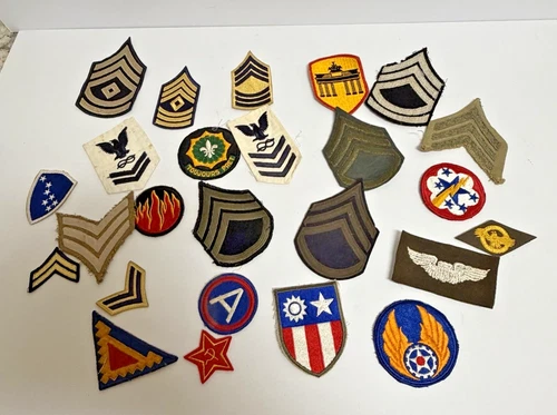 Assorted Lot of 25 Military Patches WW2 and Others