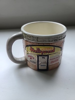 Henry Cavanagh SIGNED Pop Art Outside Diner Scene 50's Style Mug Very Rare