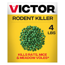 Victor Rat Poisoning for Inside  Outside Use - Kills Rats, Mice, 4 lb, Green