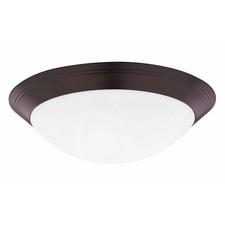 Bronze Flush Mount Ceiling Light 16-Inch Wide Pack of 2