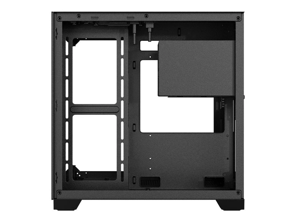DIYPC DIY-CUBE01-BK Black USB3.0 Tempered Glass Micro ATX Gaming Computer Case - Image 4 of 4