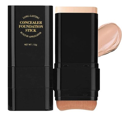 Foundation Stick,2 in 1 Dual-Ended Long-Lasting & Waterproof Concealer Korean Fo