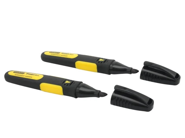 Stanley Black Chisel Tip Marker 2 Pack - Image 3