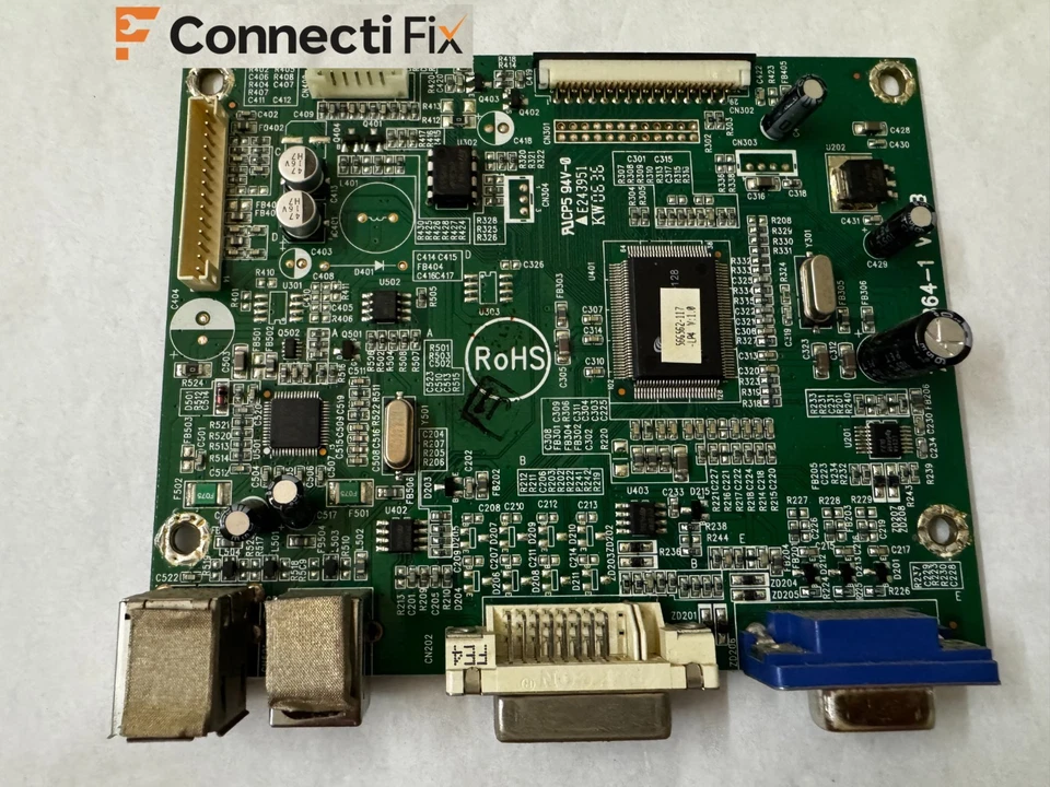 HP 1940 MONITOR MAIN LOGIC BOARD 715G1864-1 VER B and Power Button 715G1855-1 - Image 3 of 4