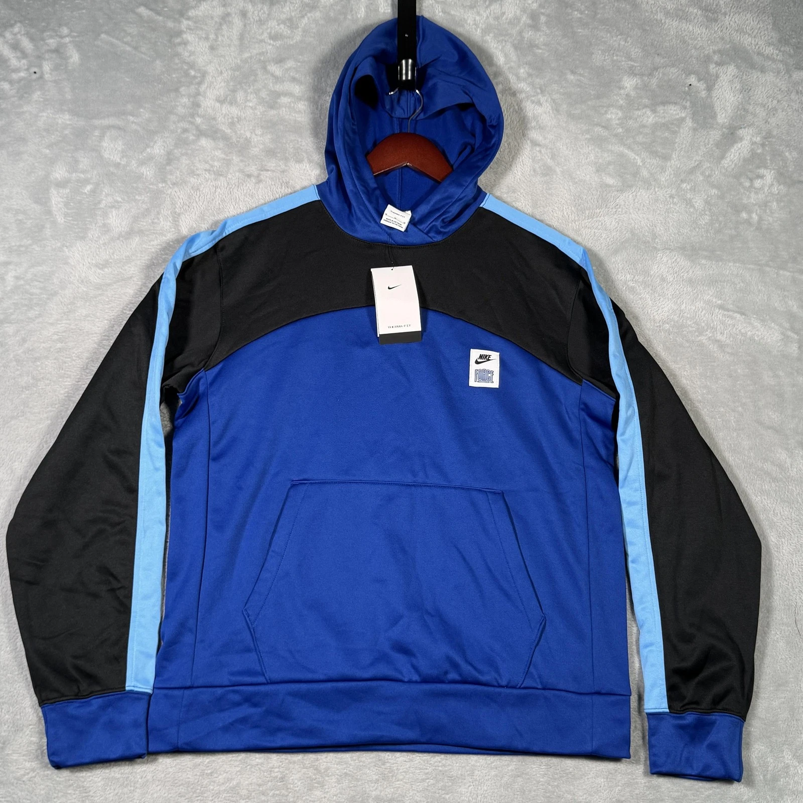 Nike Hoodie Mens Medium Blue Therma-Fit Force Basketball Pullover Starting 5