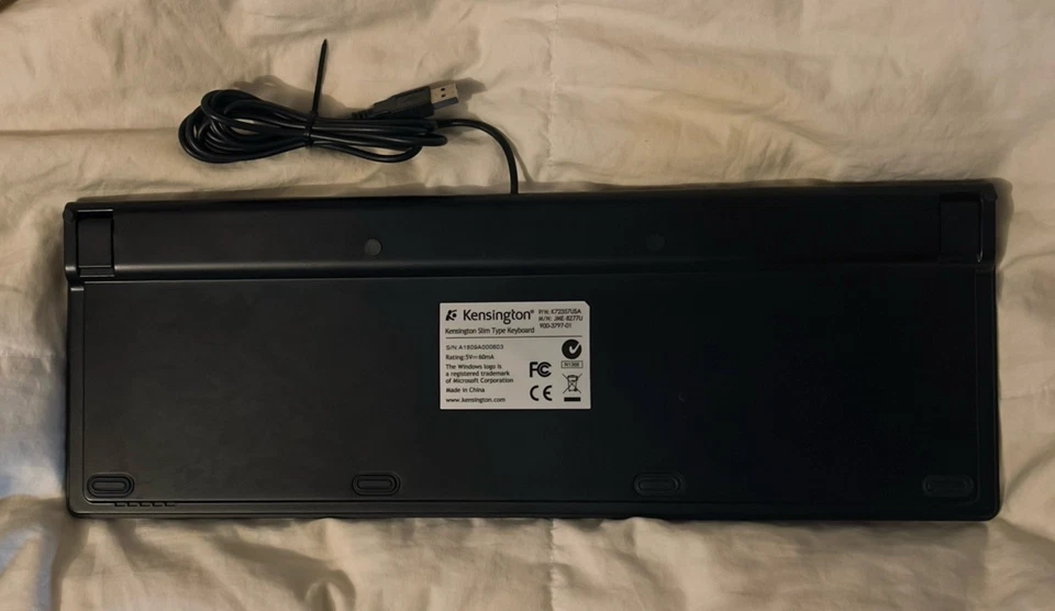 Kensington Slim Type Wired Keyboard (K72357USA) - Image 2 of 2