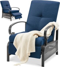 Chaises Longues Relax Réglables en Métal Extérieur - Chaise de Soleil Résistante