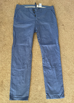 H&M Damen Hose Divided Blau Baumwollmischung Größe EUR 30 US 30 Top Zustand