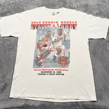 Vintage 1995 UNLV Runnin' Rebels T-Shirt Mens Medium Stacey  Larry Jerzees NCAA