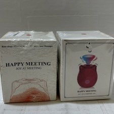 Rose Shaped Mini Massager for Women Happy Meeting Joy At Meeting Red Two Pack