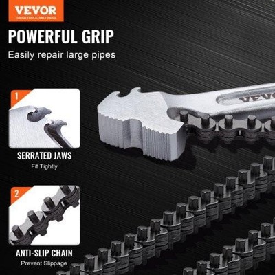 Chain Wrench 48 inch Chain Pipe Wrench 13.4 inch Diameter Capacity CRV ...