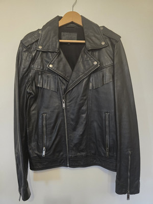 Bolongaro Trevor Western Leather Biker Jacket Medium UK