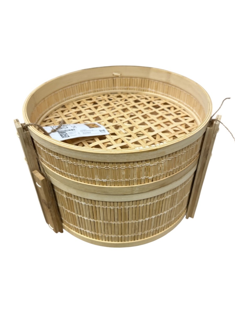 New IKEA KANELMOTT Bamboo Vegetable/Fruit Basket Set of (13 ½