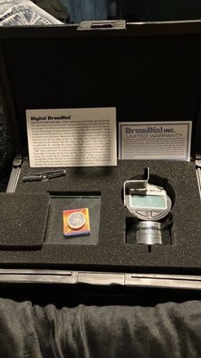 DrumDial Digital DrumDial Drum Tuner Black LCD Display for Drums with Case