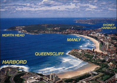 Australia Sydney New South Wales Map of locations ~ postcard  sku693