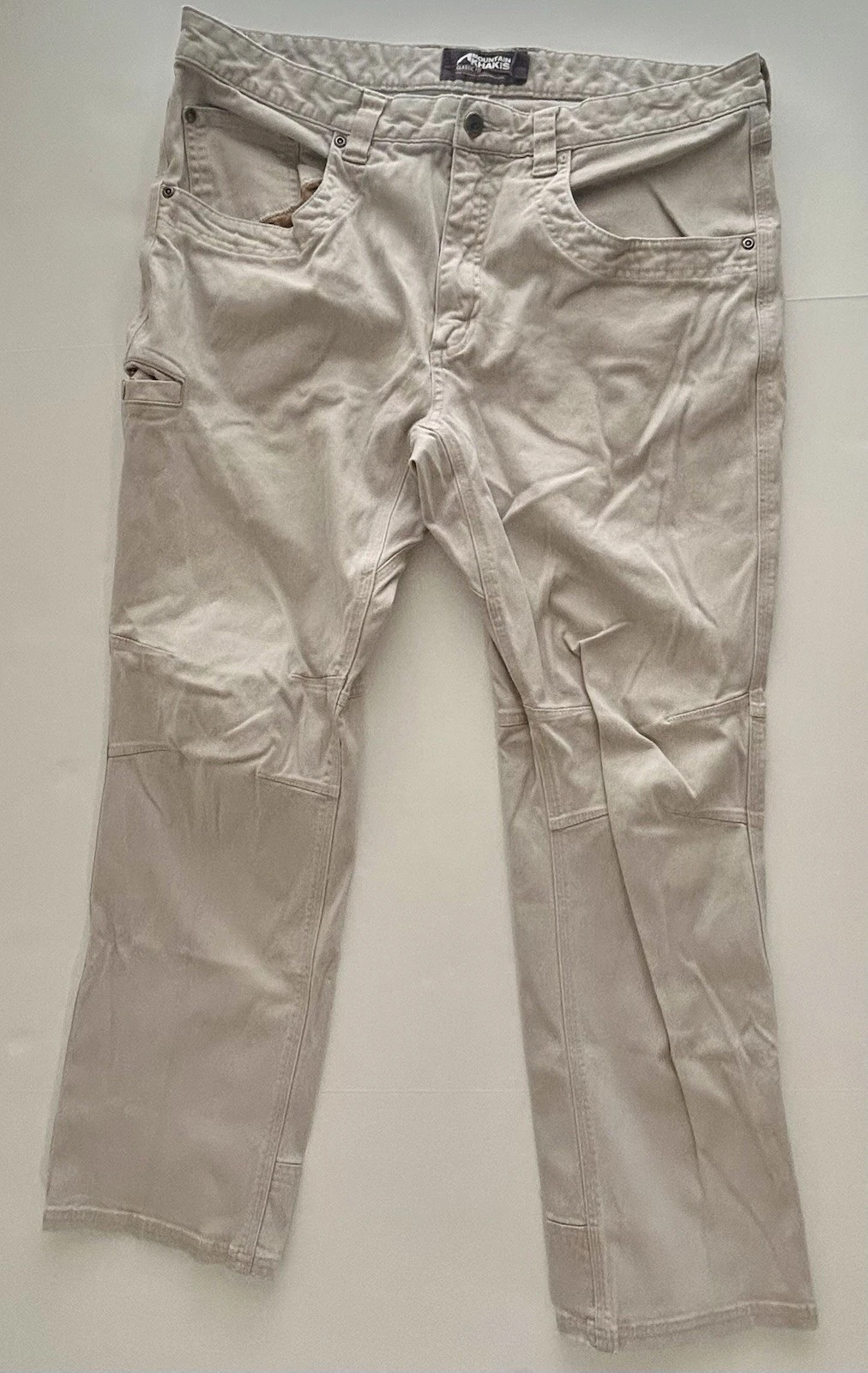 Mountain Khakis Camber 105 Pants Men's 36x30 Canvas Workwear Snap cargo tan