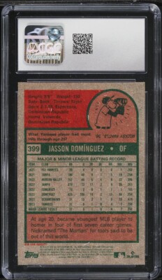 イ*ラ様 【最新版】TOPPS HERITAGE MLB ジェイソン・ドミンゲス 🔥 ULTRA RARE SSP 2024 Topps Heritage Flip Stock #399 Jasson