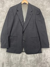 Ralph Lauren Polo University Club Blazer Sports Coat Gray 42L Wool 2 Button USA
