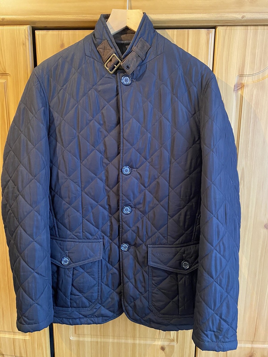 Barbour Lutz Quilted Navy Jacket. Size S | eBay UK