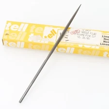 Quality Swiss Made Tell #4 Three Square Fine Cut Needle File No 33.901 (G14D23)
