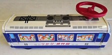 Vintage 19" Ichiko Japan Tin Litho Sit N Ride Style Steerable Super Express Bus