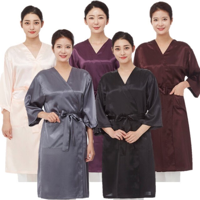 Line Gown LN1026 Silk Hair Robe Salon Hairdresser Barber Shop