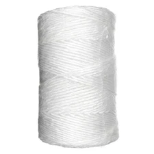 Golberg White Poly Twine - 1000 Ft Spool - Synthetic Polyester Fiber Cord - 1ply