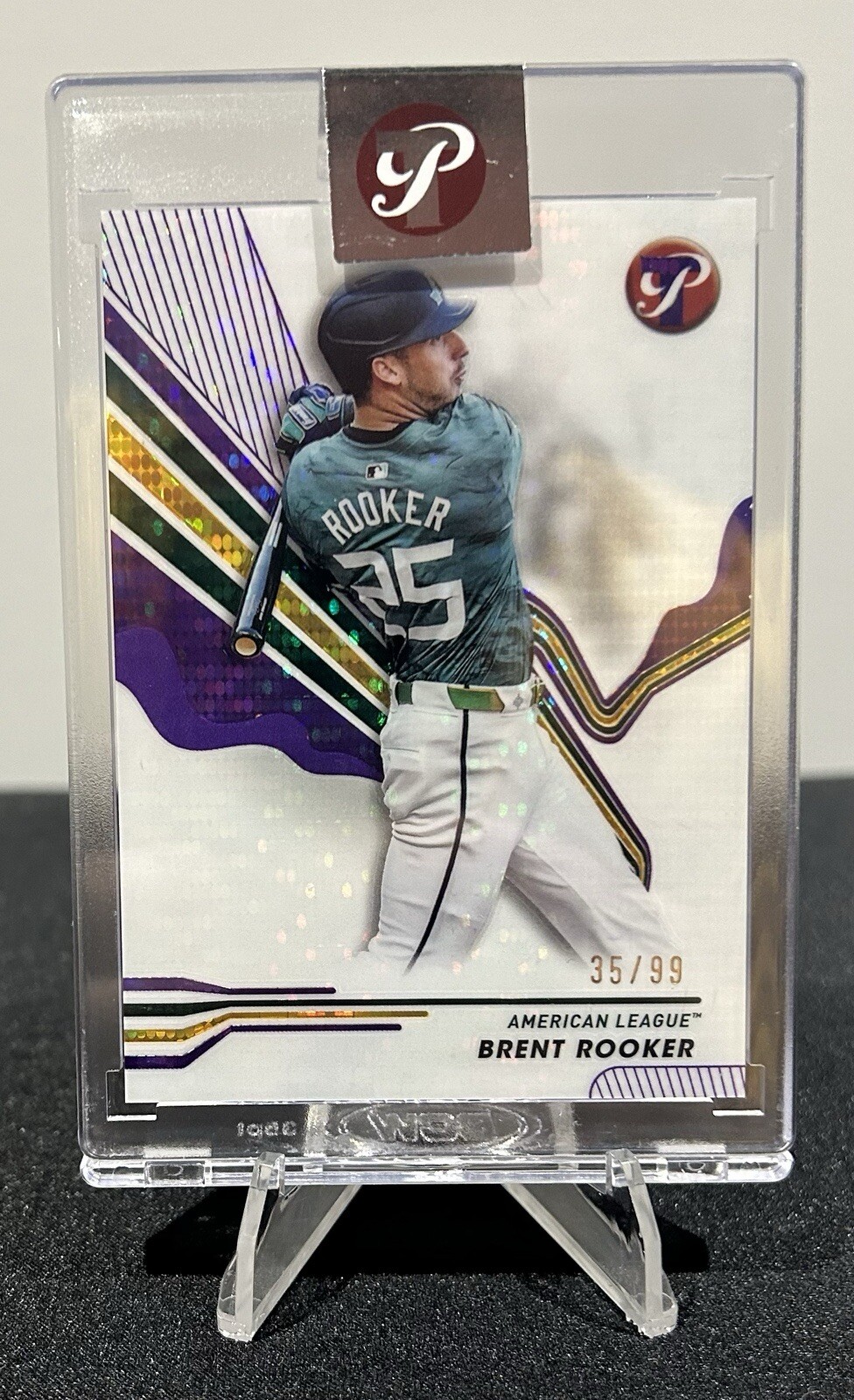 2024 Topps Pristine - BRENT ROOKER - Purple Refractor /99 - Athletics #266