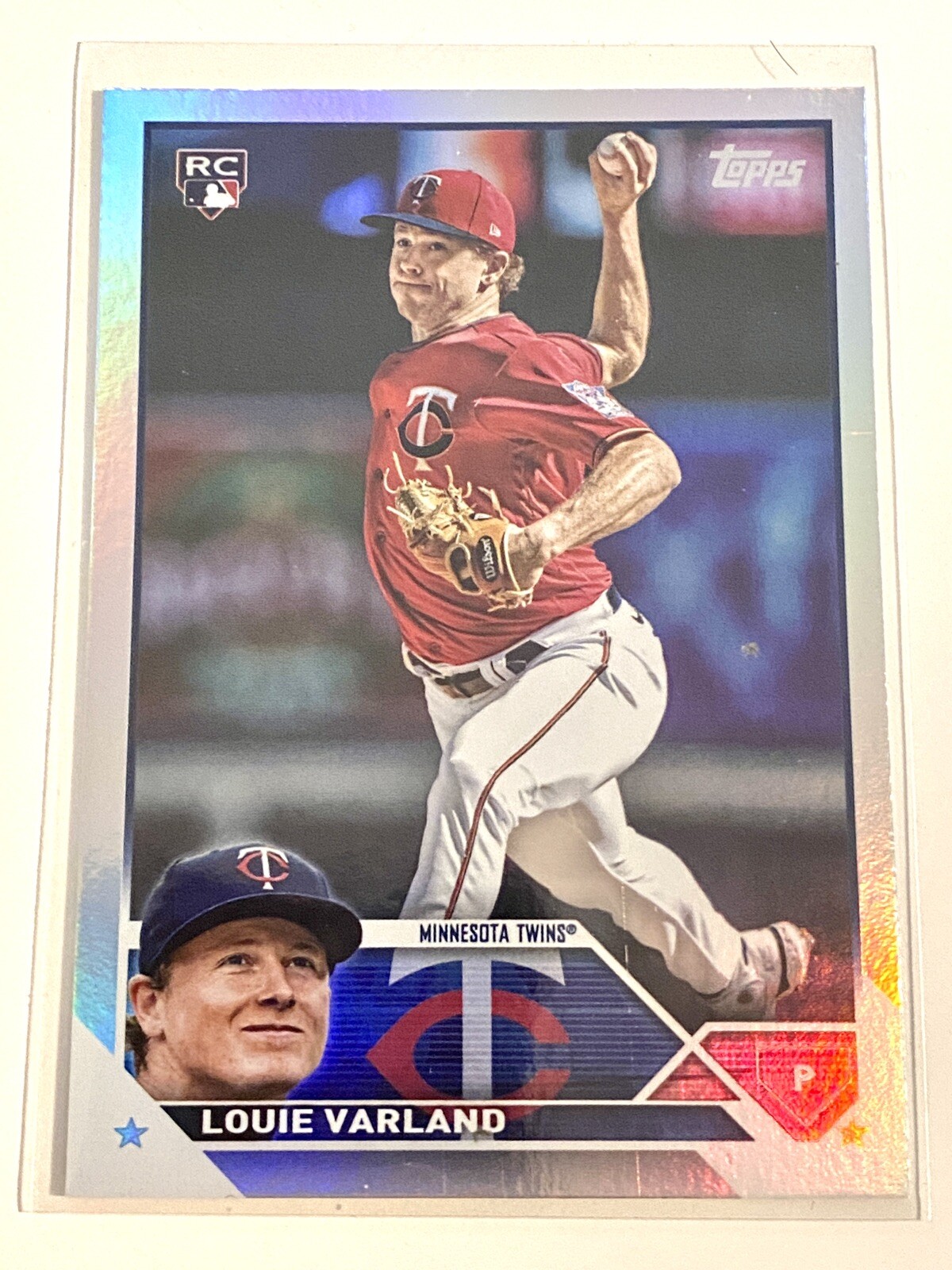 2023 Topps Series 2 Louie Varland RC #441 Rainbow Foil Parallel 