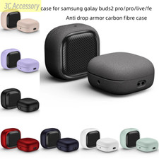 Carbon Fiber PC Case for Samsung Galaxy Buds - Armor Protective Cover, Anti-Drop
