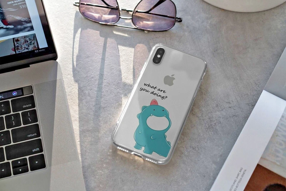 Cute Dinosaur Couple Matching Phone Case Cover For iPhone Samsung Galaxy Huawei - Image 4 of 4