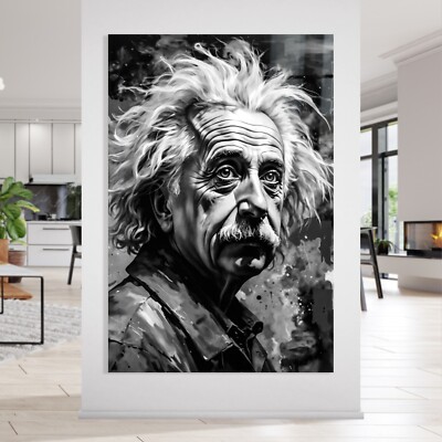   WANDBILD ALBERT EINSTEIN PHYSIKER KUNST, ACRYLGLAS , LEINWAND, POSTER DEKO