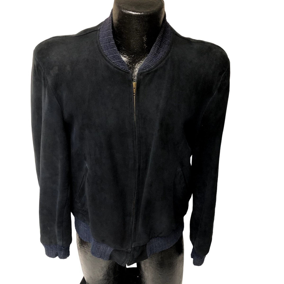 Vtg 50's Levis Black NUBUCK Suede Bomber BIG E Rockabilly Leather RICKY  Jacket L