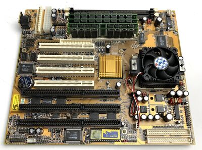 PC-Chips Mainboard Bundle M571 V3.2 - Cyrix 6x86MX-PR200 - 2x 8MB + 2x 16MB RAM