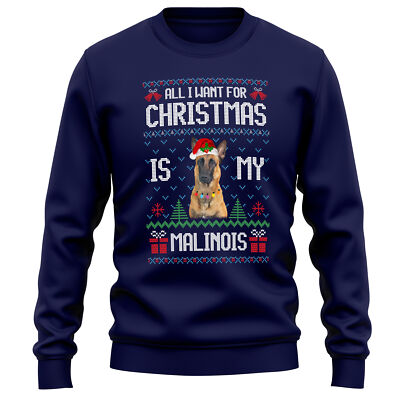 Weihnachten Malinois Erwachsene Sweatshirt Hundebesitzer Männer und Frauen Hund Haustier Tier P...