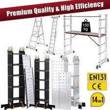 3.5M/4.7M/5.7M Combination Ladder Multi Purpose Extension Ladder Step Ladder New