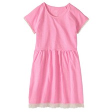 Wonder Nation Girls Lace Hem Fit and Flare Dress 4-5, 6-6X, 7-8, 10-12, 14-16 XL