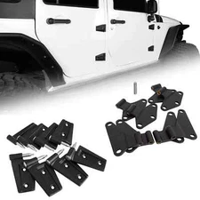 16X Inner &Outer Factory Body Door Hinges Powder Coat For Jeep Wrangler JK 2007+