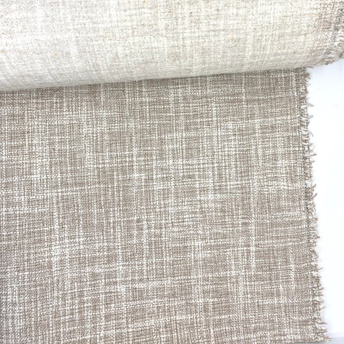 8.3 metres beige and white heavy weave upholstery fabric FREE POSTAGE - Picture 3 of 4