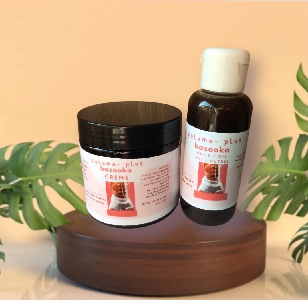 Huile cure dent Gouro et crème Kigalia de 250g pour le soin buccal et fermeté de la peau