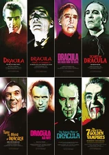 Hammer Horror film DRACULA bookmark art prints CHRISTOPHER LEE Peter Cushing