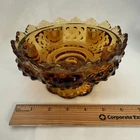 Vtg  Fenton Amber Hobnail Glass Multi Size Candle Holder Marked PATENT PENDING