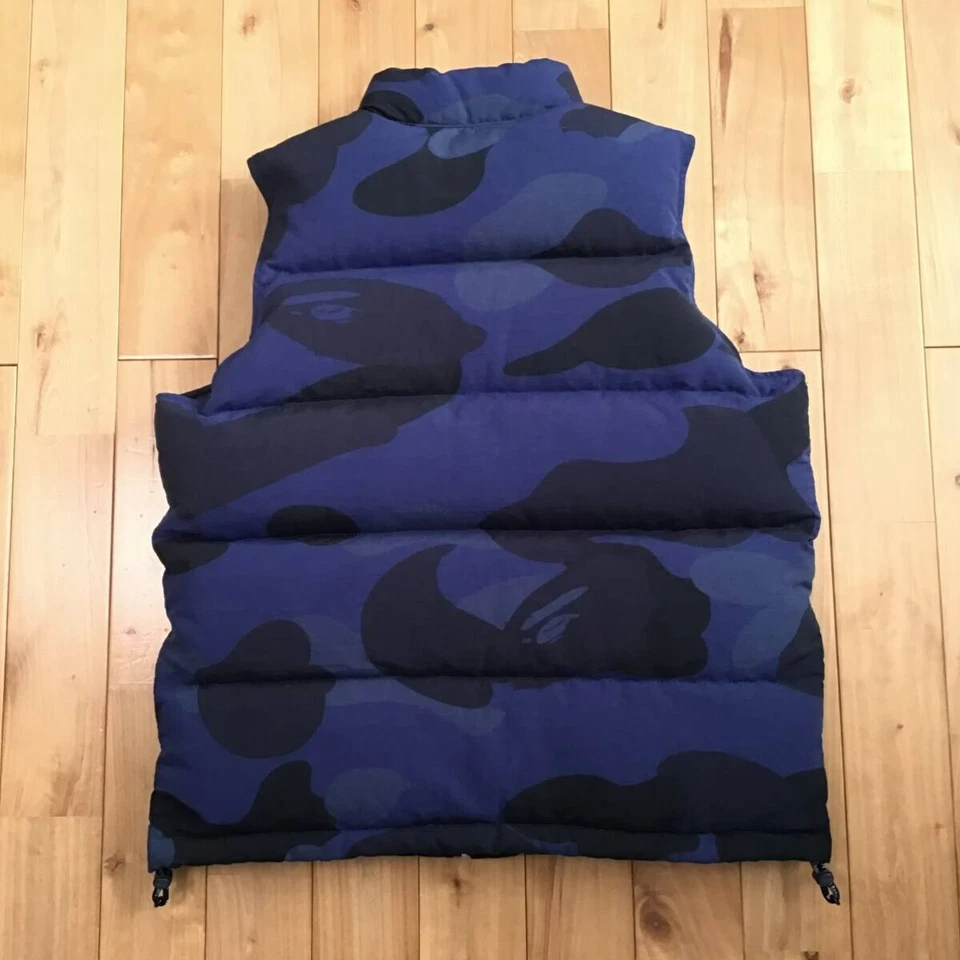 BAPE Giant Blue camo Puffer Down Vest a bathing ape NIGO Size XL - Image 2 of 4